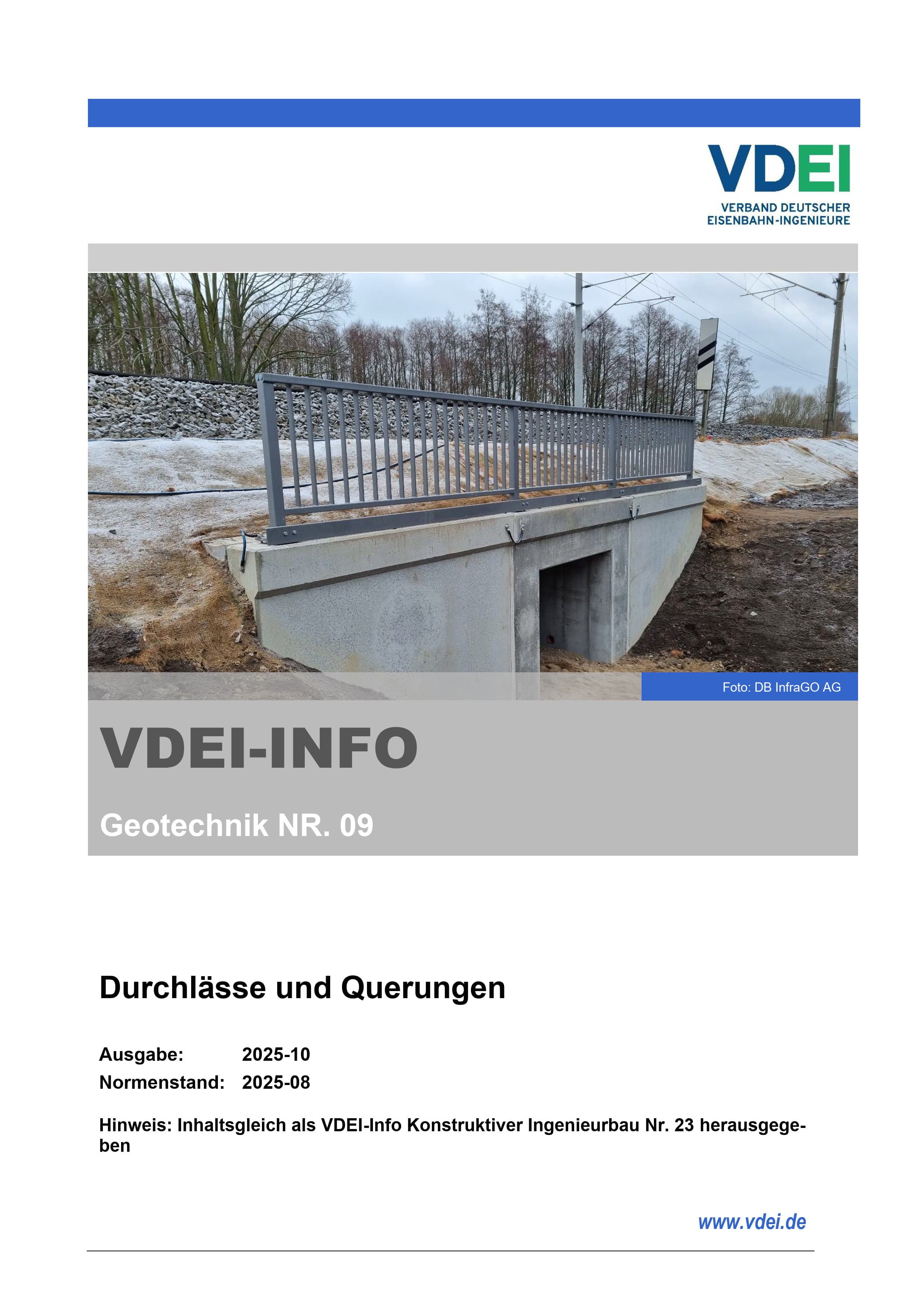 VDEI Info 09 Titelblatt